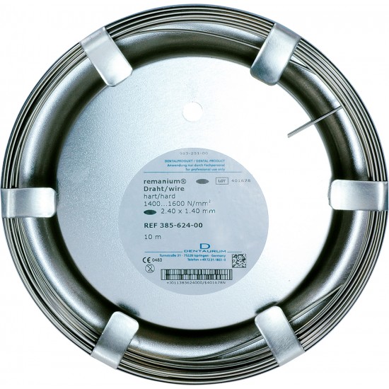 Drut remanium owalny twardy 2,40x1,40mm (10m)