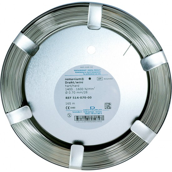 Drut remanium okrągły twardy 0,70mm (165m)