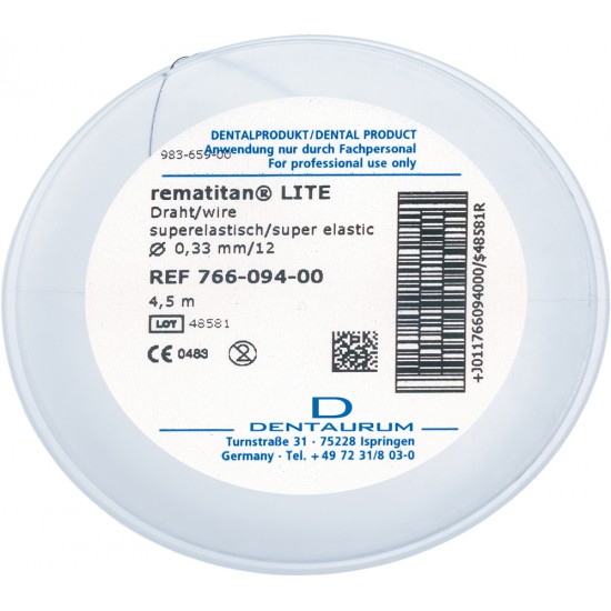 Łuk NiTi rematitan"LITE"17x25 dół bez Dimpla 10szt