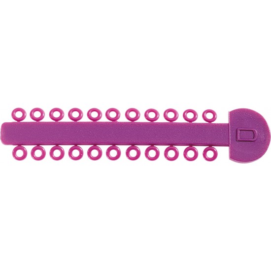 Pierśc.ligat.Dentalastics Personal purpurowe/fioletowe 990szt